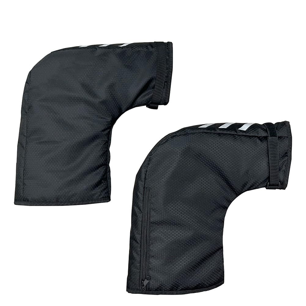 Manoplas para manillar de bicicleta, guantes de ciclismo de invierno para bicicletas eléctricas de montaña con almohadillas reflectantes, impermeables, resistentes al viento, fundas cálidas