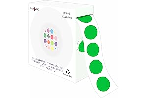 PARLAIM Round Permanent Adhesive Spot Stickers for Coding, Pricing & Organizing (1/2...
