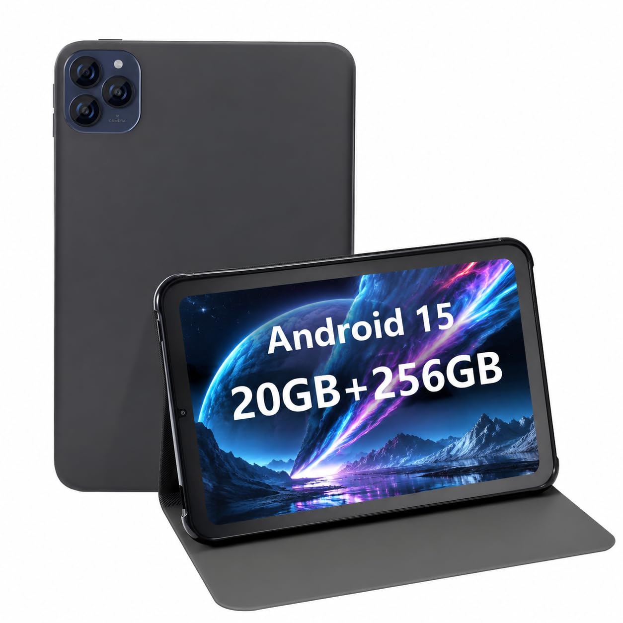 10.1" Tablet, Android 15, 20GB (8+12) RAM, 256GB ROM, Touch Screen IPS HD 1280x800, Battery 6000mAh, Bluetooth, Dual Camera, GMS, WiFi-image-23