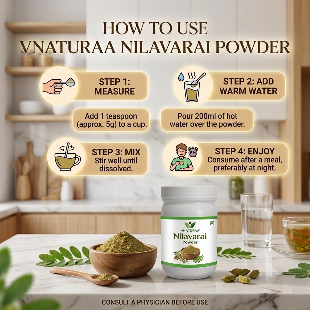 Nilavarai Powder - 100 Gms | Senna Leaf | Relieves Constipation | Laxatives | Swarnamukhi | Cassia Angustifolia Powder — Amazon image 4