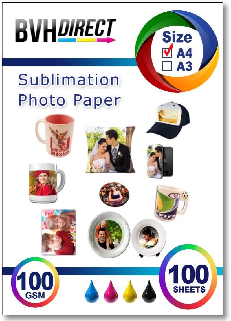 A4 Sublimation Paper 100gsm (100 Sheets) for EPSON, RICOH, and SAWGRASS