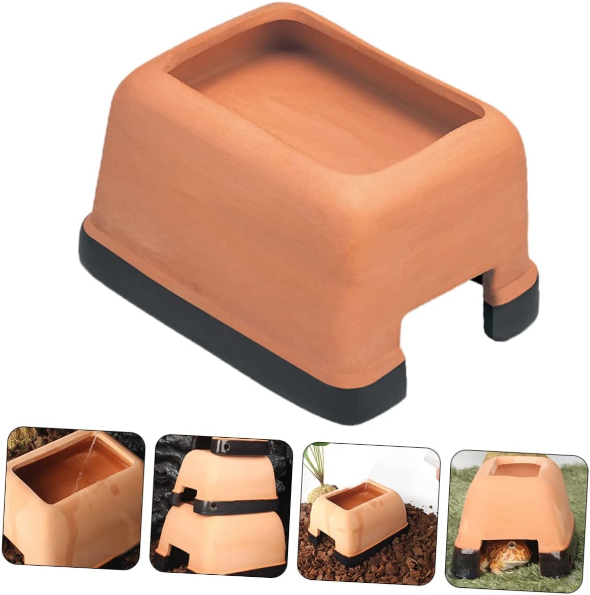 Reptile Humidification Cave Snake Bedding Gecko Tank Accessory Hide Cave for Care Lifelike Craftsmanship