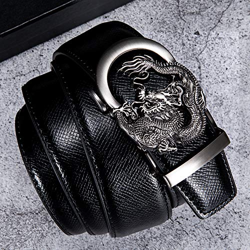 Image of Dubulle Men's Ratchet Belt Gold /Black /Red /Green /Blue /White Automatic Buckle Business Casual Belt Gift - Adjustable Fit