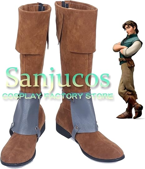 Amazon フリン ライダー 塔の上のラプンツェル ユージーン フィッツハーバート Tangled Flynn Rider Eugene Fitzherbert コスプレ 靴 ブーツ コスプレ靴 Cosplay オーダーサイズ スタイル 製作可能 Sanjucos 22 5cm コスプレ 仮装 通販