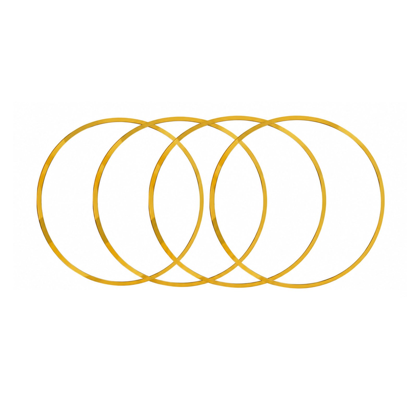 Felgenschutz, Alu-Felgenringe, 4 selbstklebend, 15-22 Zoll | Einteilige Metallringe setzen Farbakzente und kaschieren leichte Gebrauchsspuren am Rand(Gold,19 in)