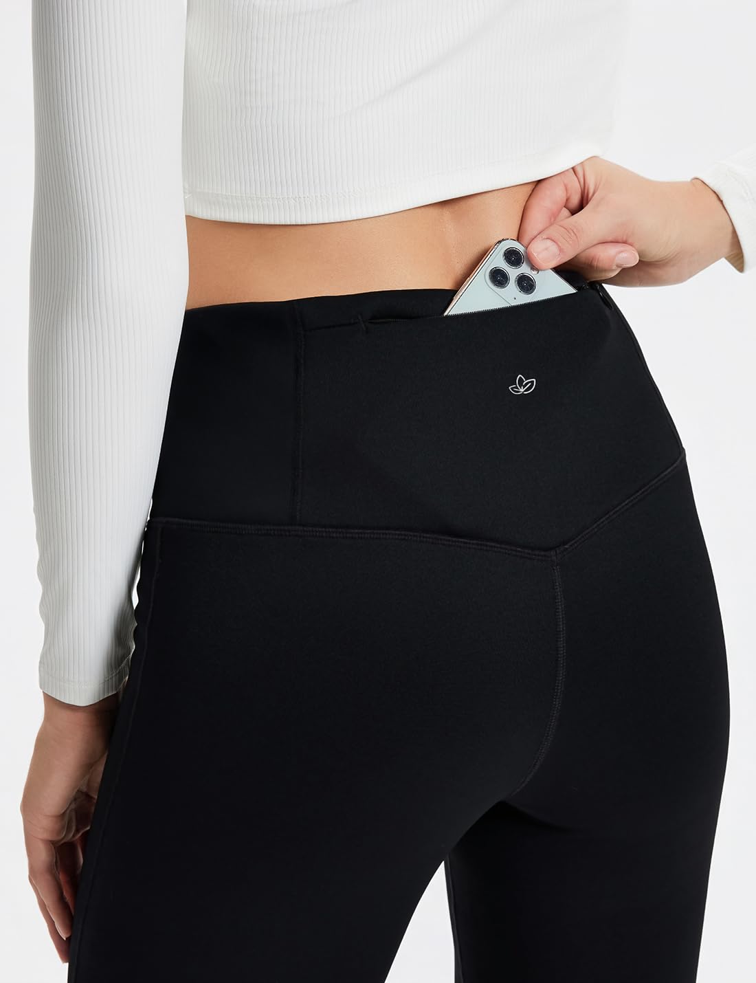 Yogipace Women's CozyWarmth Thick Fleece Lined Straight Leg Sweatpants with Wide Waistabnd Warm Thermal Yoga Pants Zip Pocket
