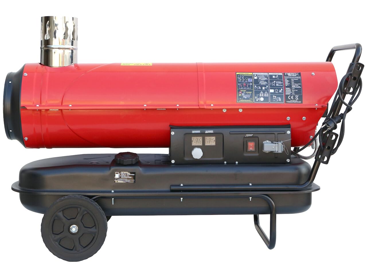 Rotek Öl-Indirektheizer 30 kW mit Kaminanschluss und eingebautem Thermostat, HOI-30-230-TI
