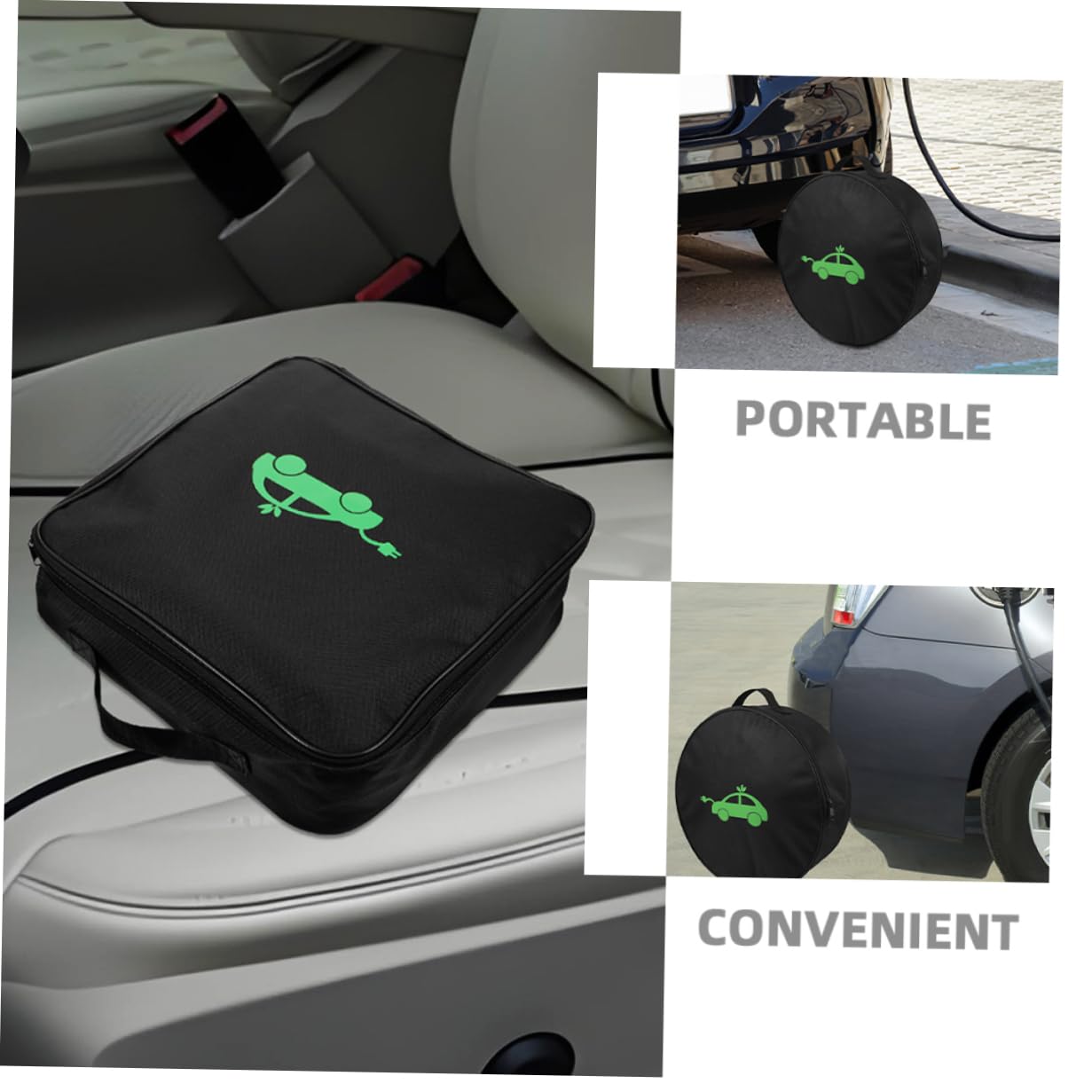 Borsa Porta Cavi per Ricarica Ev, 3 Pezzi, Oxford, e Portatile, Grande capacità, per Auto Elettrica e Camper