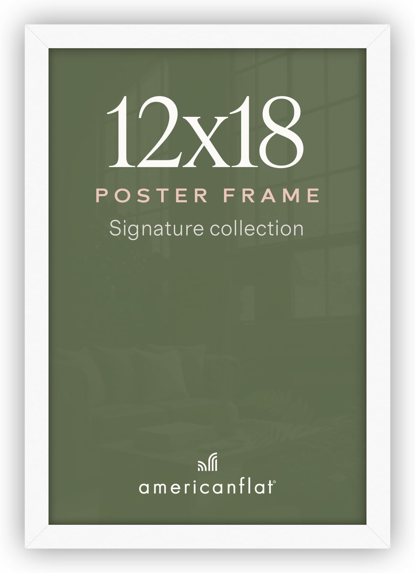 Americanflat 12x18 Picture Frame - Engineered Wood - White