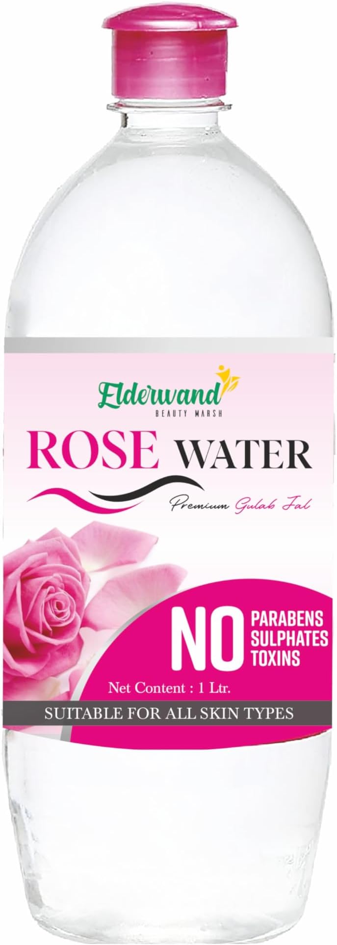 ELDERWAND Gulab Jal 1kg | Pure & Natural Glycerine Rose Water/skin Toner - - Chemical Free | Gulab Jal - For All Skin Types
