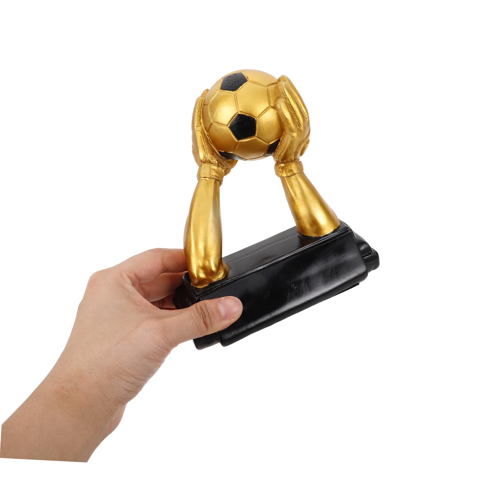 Abaodam Trofeo de Fútbol Base Ancha y Diseño de Mano de Resina para Celebrar Logros en Torneos Escolares y Competiciones Locales