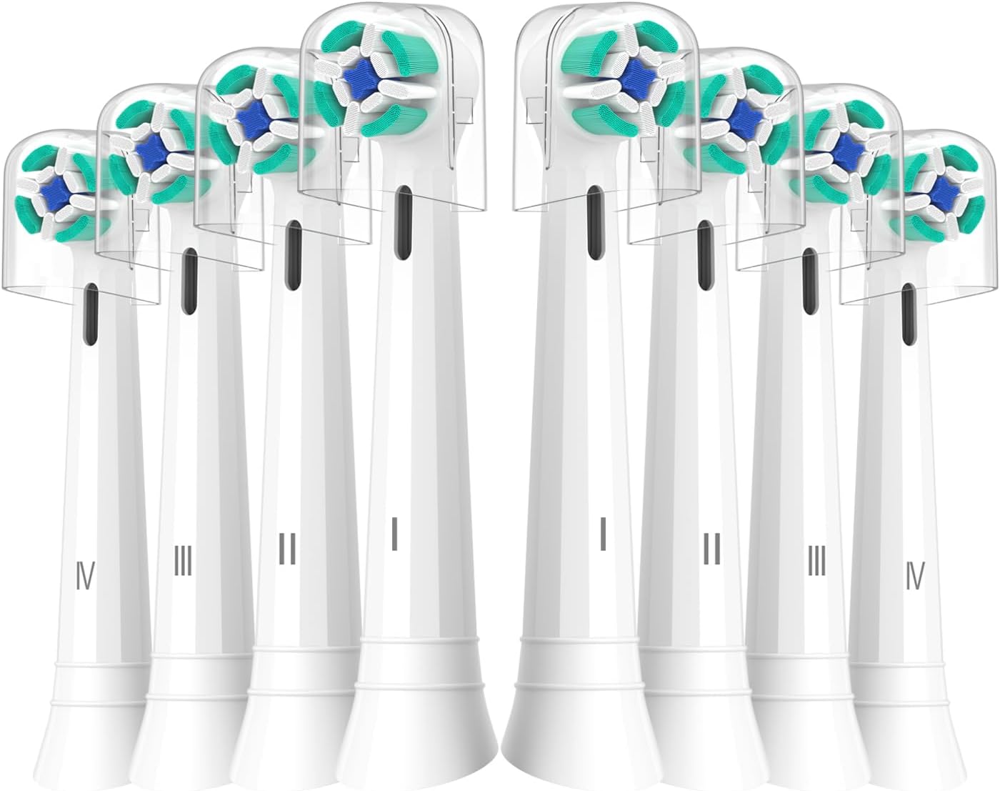 Brush Heads Compatible with Oral B iO 2 3 4 5 6 7 8 9 10 Series Electric Toothbrushes, Soft Toothbrush Head Fits for iO Ultimate Radiant Gentle Series, 8PCS White - Amazon product rated Grade A