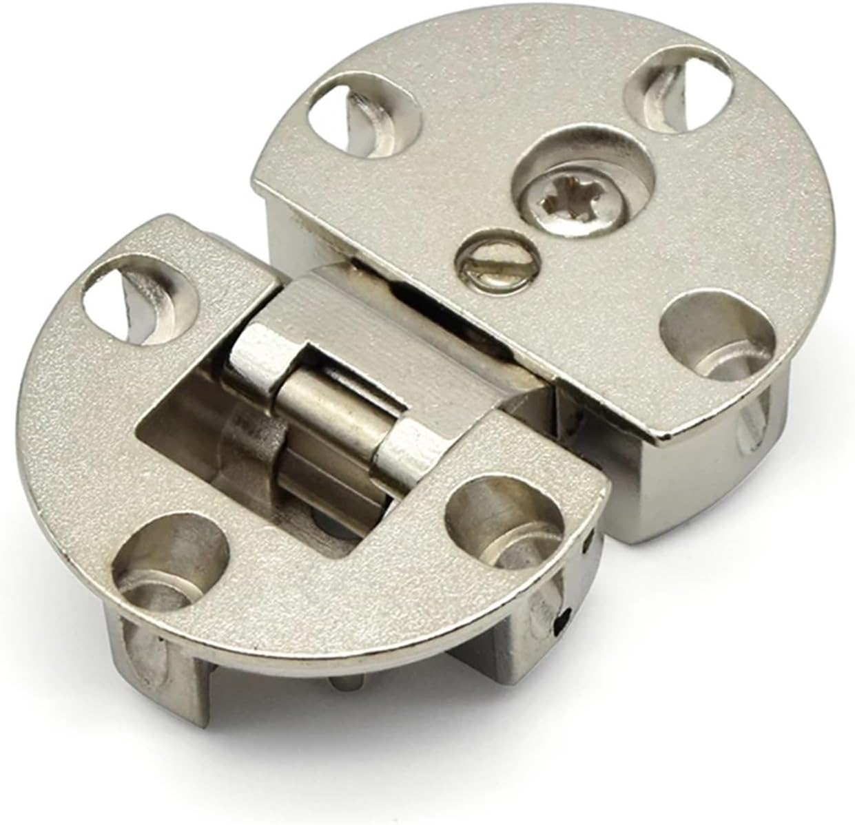 Zinc Alloy Folding Flip Top Hinge Tray Hinge 90 Degree Cabinet Hinges Door Semicircle Hinges Furniture Hardware Accessories(XK563-2W)