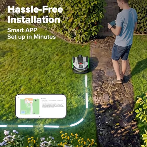 Greenworks C20Z Wire-Free Robotic Lawn Mower, up to 1/2 Acre, RTKVision Navigation, 24-Degree Slope Climbing, Smart Obstacle Avoidance, App Control with Electric Height Adjustment - Image 13