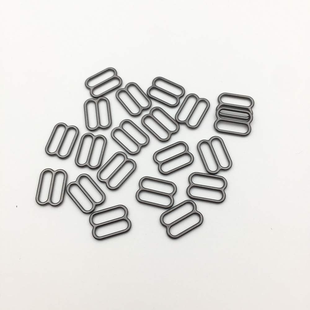 Rings And Sliders Premium Jewelry Quality Bra Making/Replacement Metal Supplies Garment DIY Accessories (Gun Black,10mm) image 4