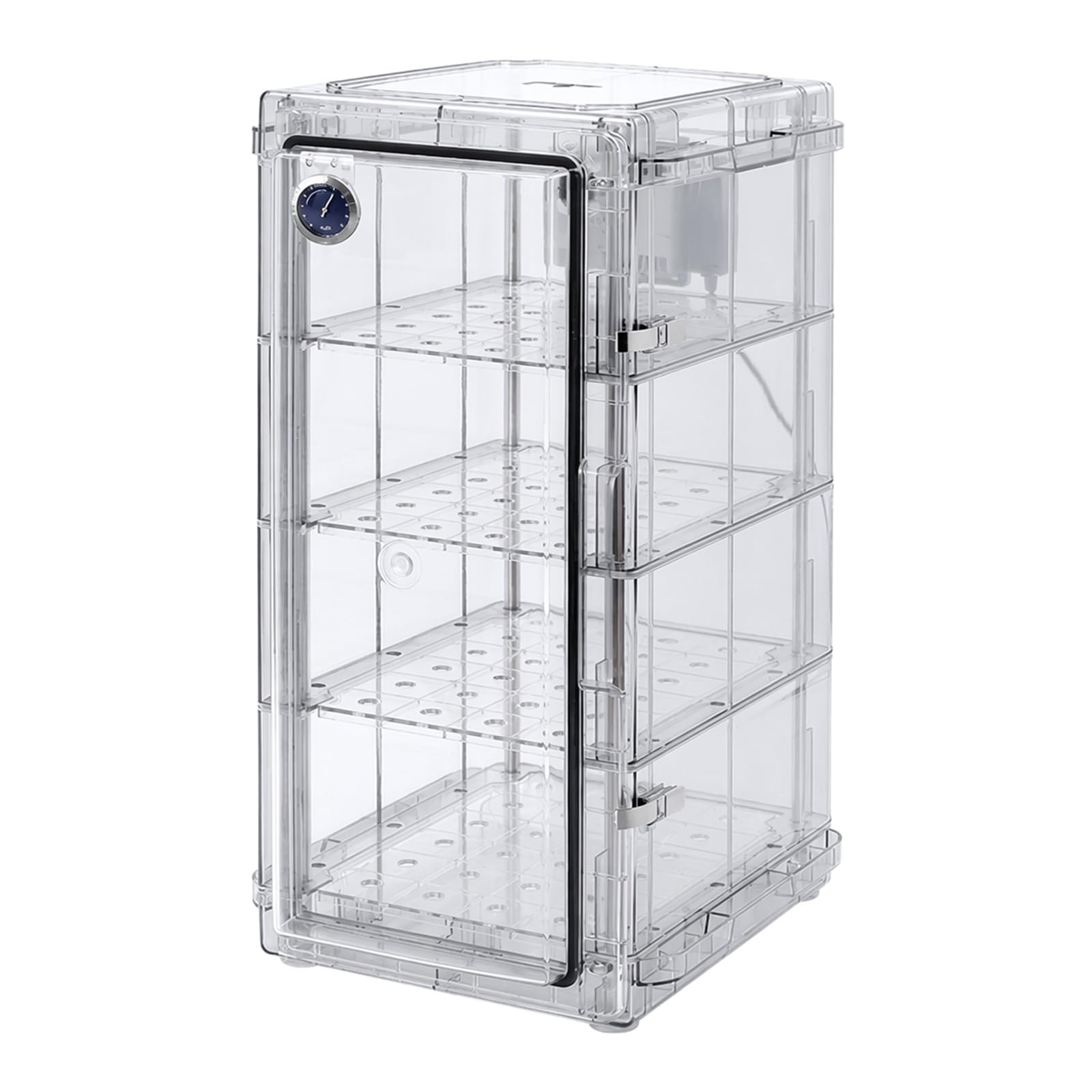 Armario deshumidificador para cámara, ABS transparente | Humedad ajustable, con higrómetro y anillo de sellado, ideal para aficionados a los equipos fotográficos(74L)