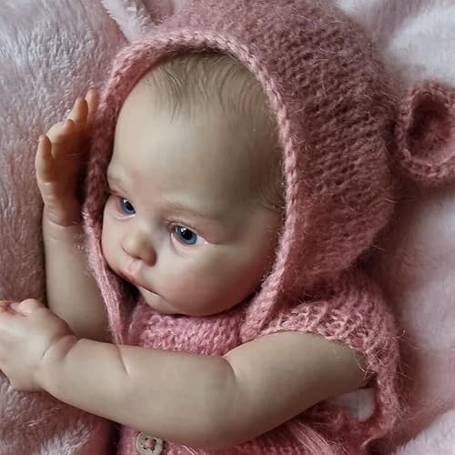 Anano Bambola Reborn Tutta in Silicone Vinile 48CM...