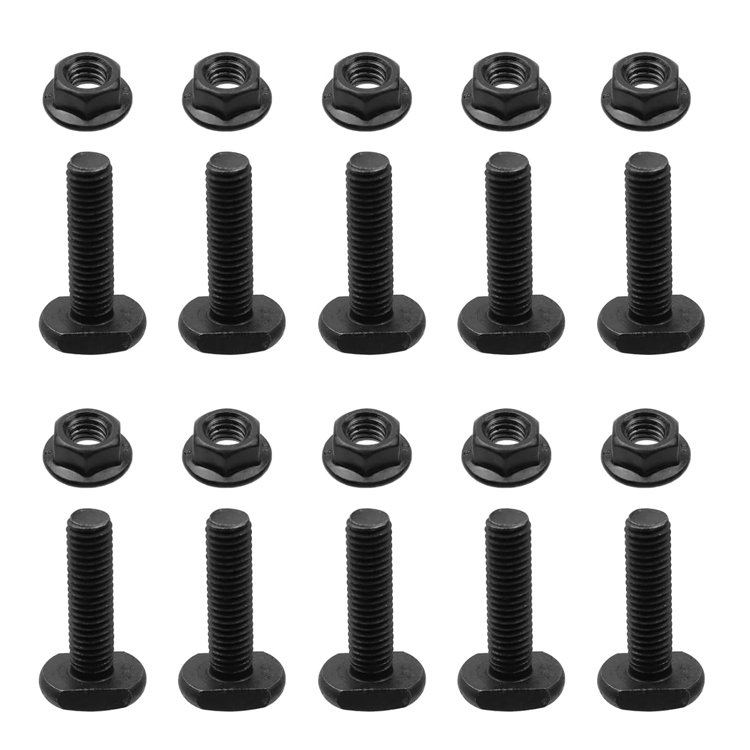 10 Sets Hexagon Flange nut Set,M8*30mm Heavy Duty Hammer Head Bolt T Screw T-Slot Stud Sliding Screw Bolt