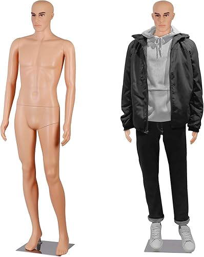 Miniatura 10 de Maniquí de cuerpo completo femenino de 69 pulgadas modelo con torso ajustable, maniquí de soporte desmontable para tiendas de ropa al por menor,