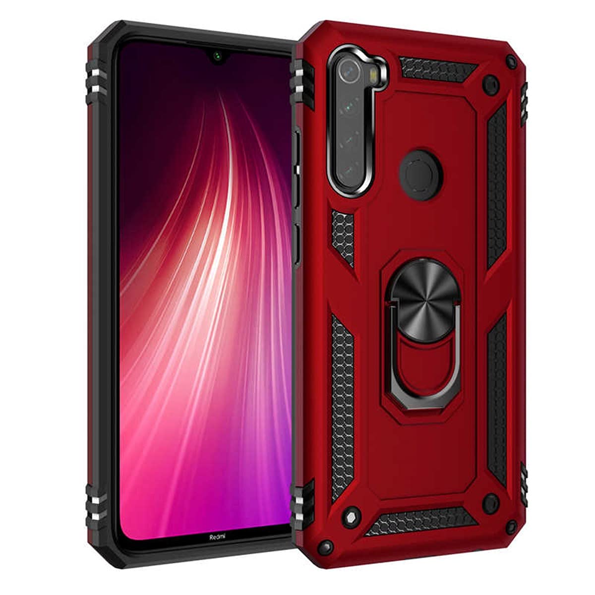 Zore 32013 Xiaomi Redmi Note 8 ile Uyumlu Kılıf Zore Vega Silikon Kırmızı