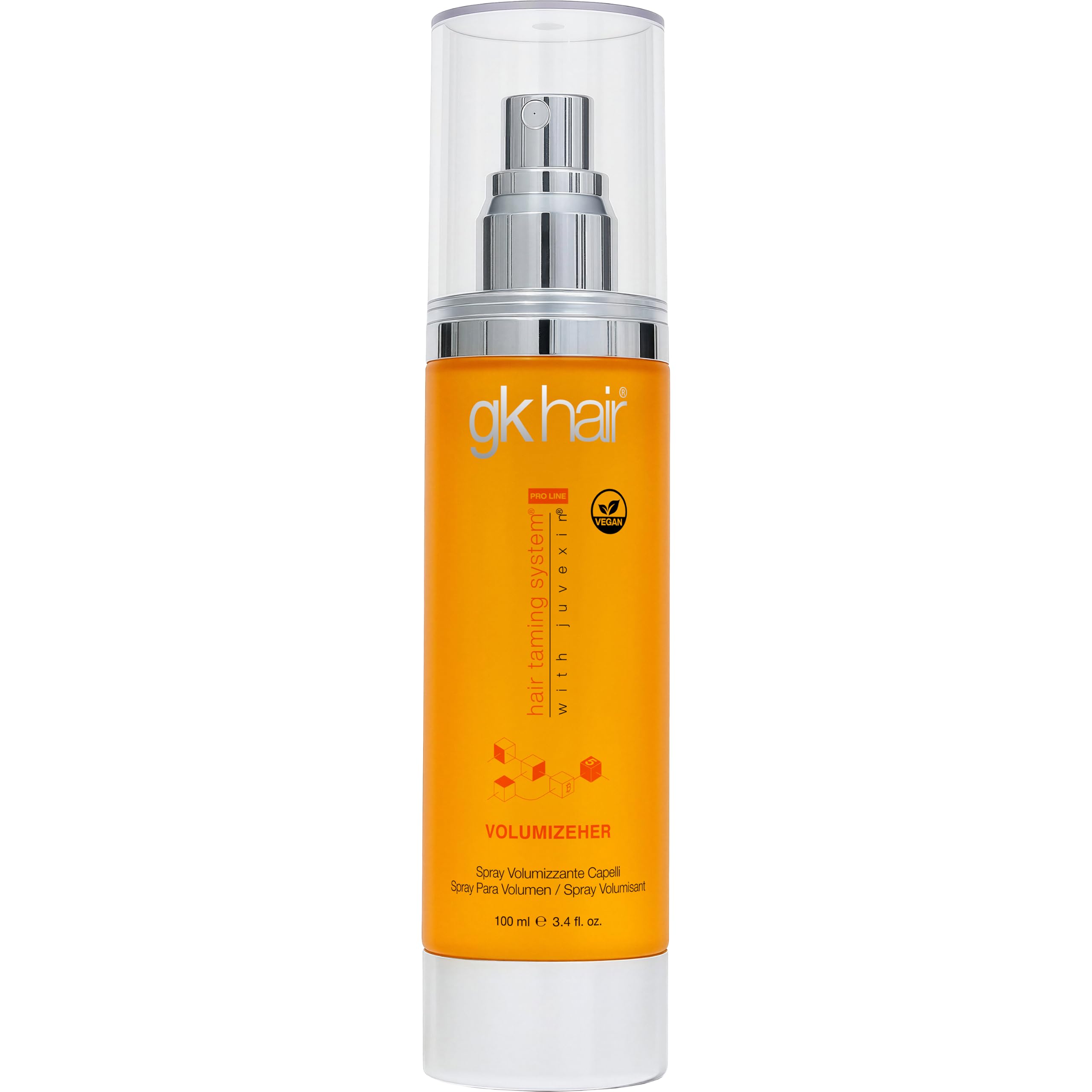 GK HAIR Global Keratin VolumizeHer (3.4 Fl Oz/100ml) Hair Spray, Anti-Frizz Hair Straightener, Heat Protectant Spray For Volume, Texture & Hold Paraben-Free