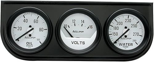 AUTO METER 2327 Autogage - Medidor mecánico de aceitevoltioagua con consola negra, 2.3125 pulgadas. disponible en Yaxa Venezuela