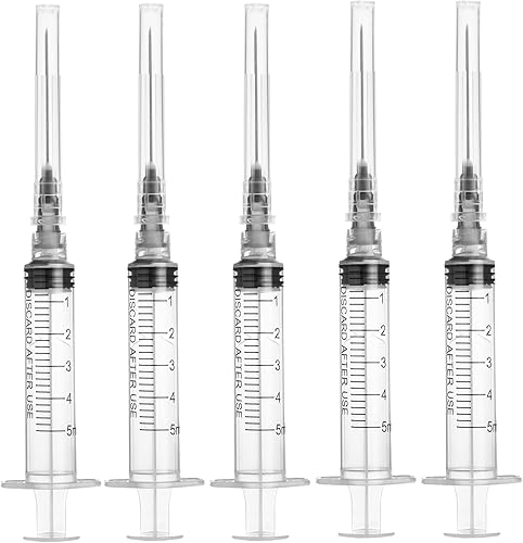 Miniatura 10 de Jeringas desechables de 3ml con aguja de 1 pulgada 23 Ga para uso industrial y de laboratorio, envueltas individualmente, paquete de 100