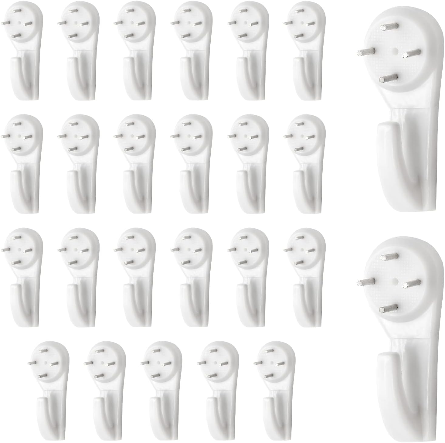 Litoexpe 25 Pcs Concrete Wall Hooks, Invisible Nail Hangers No Damage