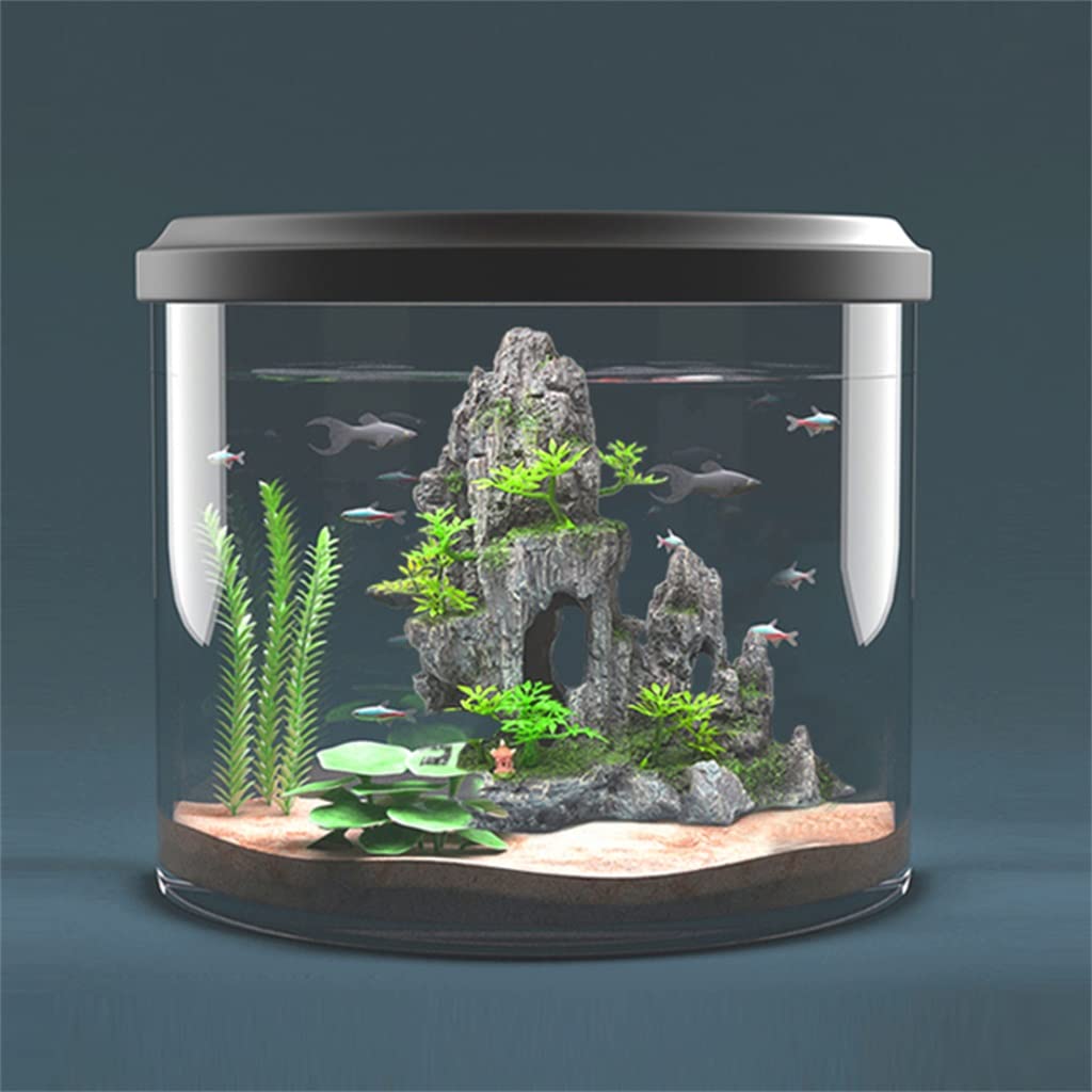 Decoración de rocalla artificial de resina para decoración de paisajismo, simulación de acuario, piedra de musgo, peces, accesorios de acuario vivo