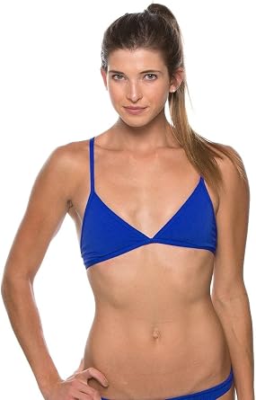 JOLYN Triangle Tie-Back Athletic Bikini Top for Competitive Swimming, Lifeguarding, Coverage Womens Swimsuit Top