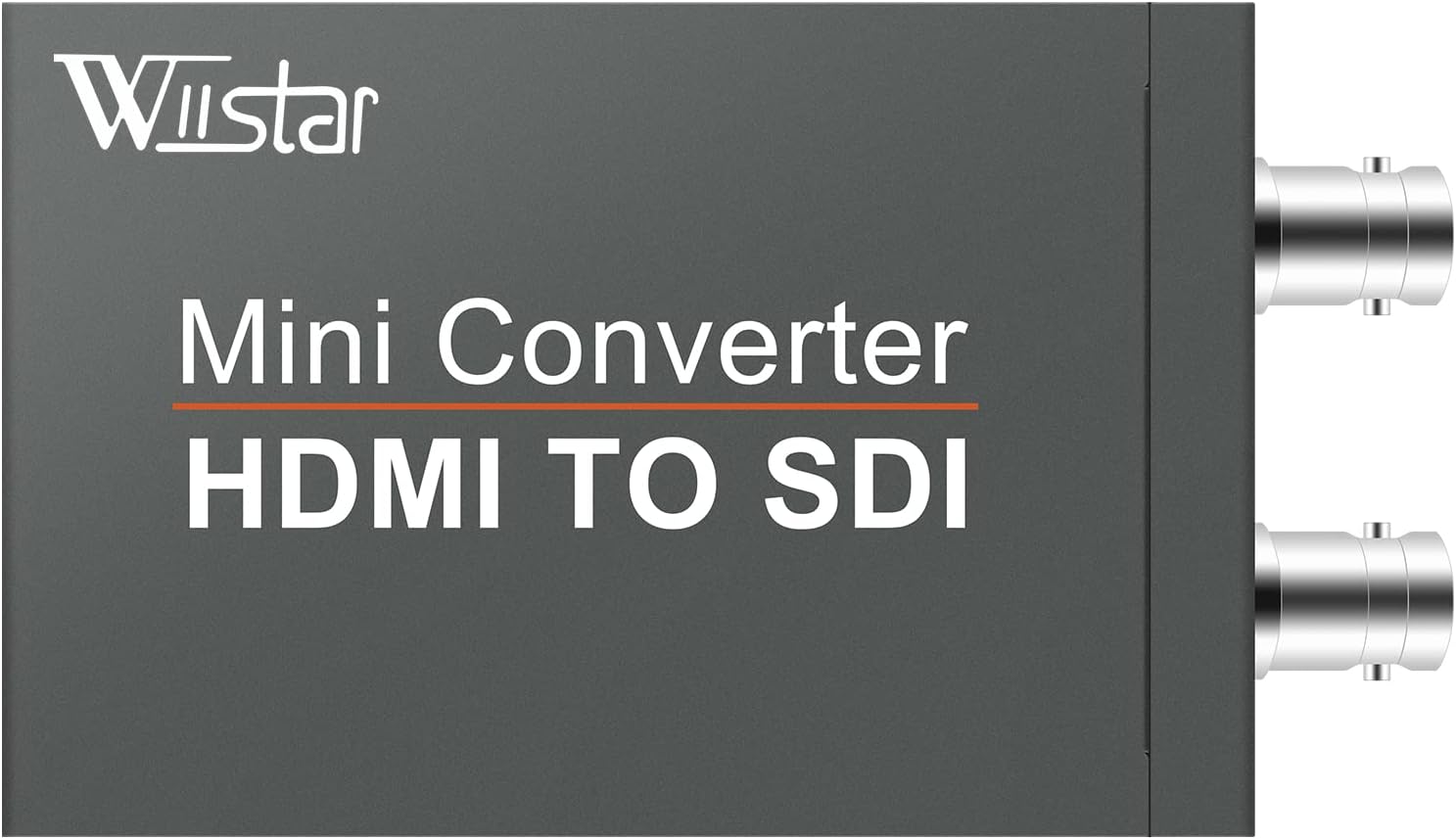 Wiistar HDMI to SDI Converter HDMI Input to SDI 2 Output Support SD/HD/3G-SDI 1080P FHD 1 in 2 Out for Camera HDTV