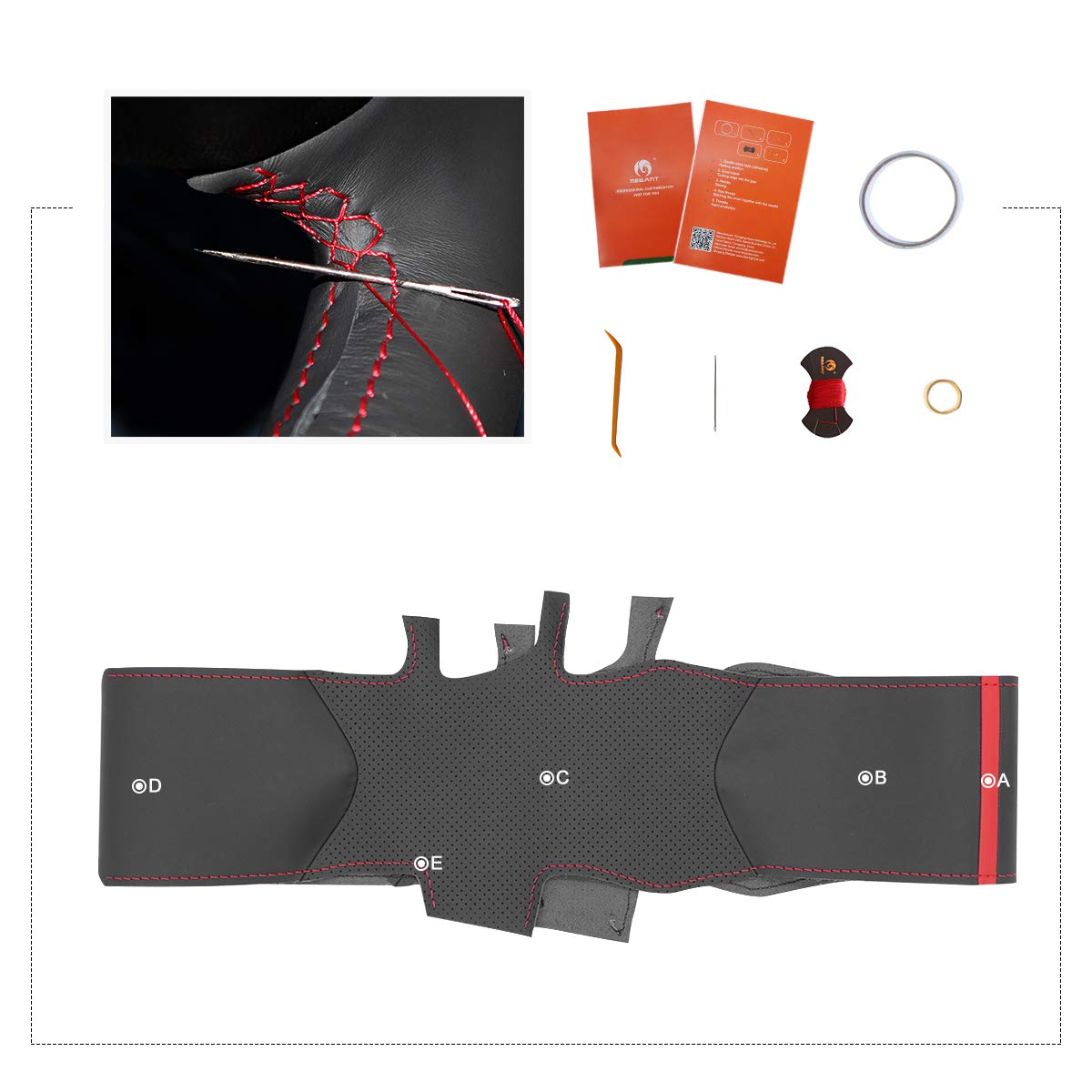 MEWANT Coprivolante per auto in fibra di carbonio opaca