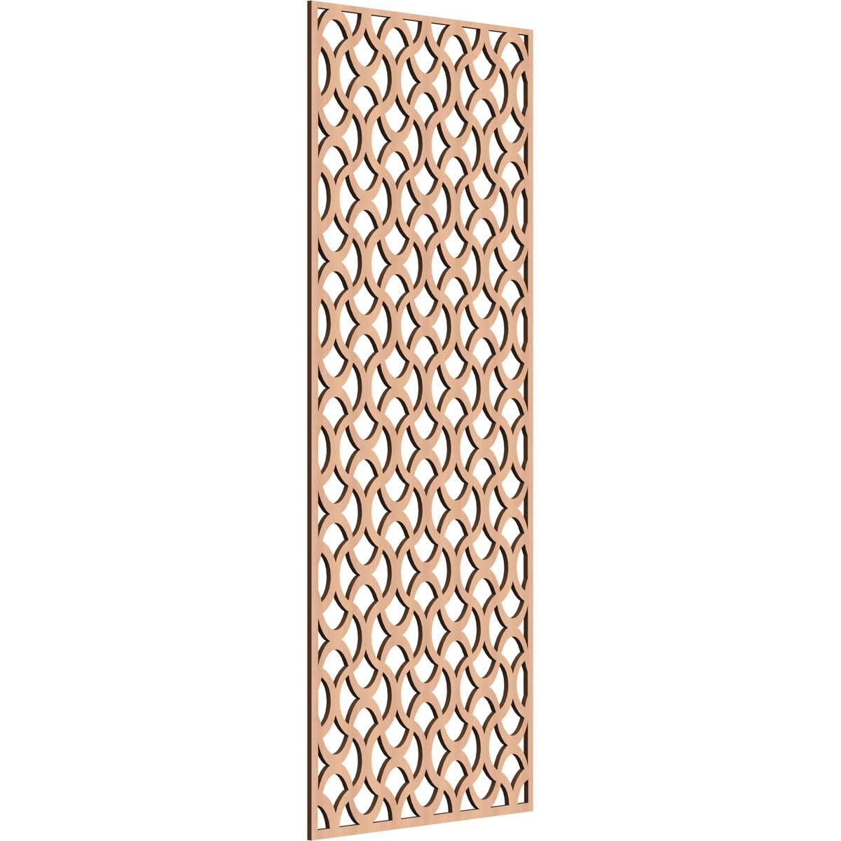 Resort Decorative Pierced Fretwork Wood Wall Panels, 27 3/8"W x 69 3/8"H x 3/8"T, Alder
