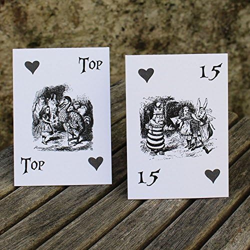 Luck and Luck Alice in Wonderland Wedding Table Numbers White 1-15 Top Table