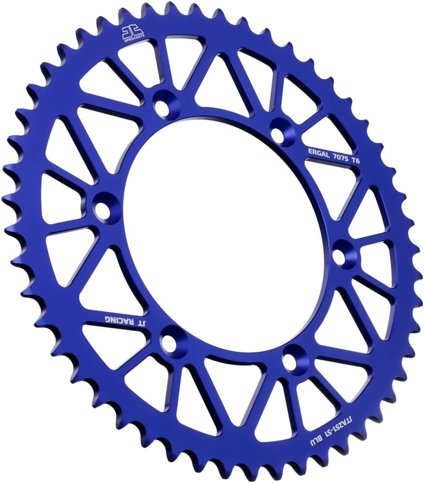 JT Sprockets JTA251.49BLU Blue Racelite Anodized Aluminum 7075 T6 Rear Sprocket, Single