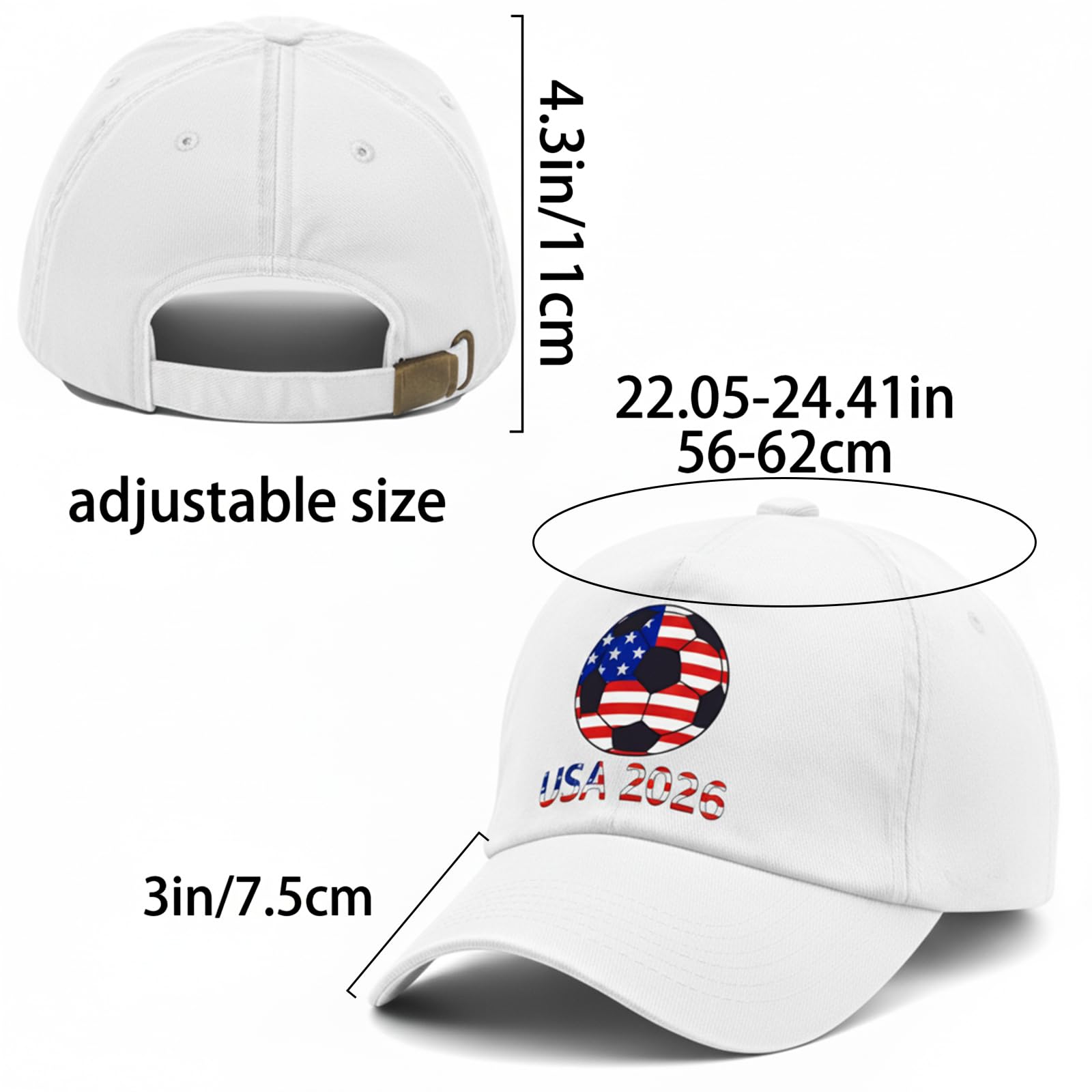 Fußball-Weltmeisterschaftsmütze 2026, verstellbare Baseballkappe, WM, Merchandise-Geschenke, Accessoires, Dekorationen