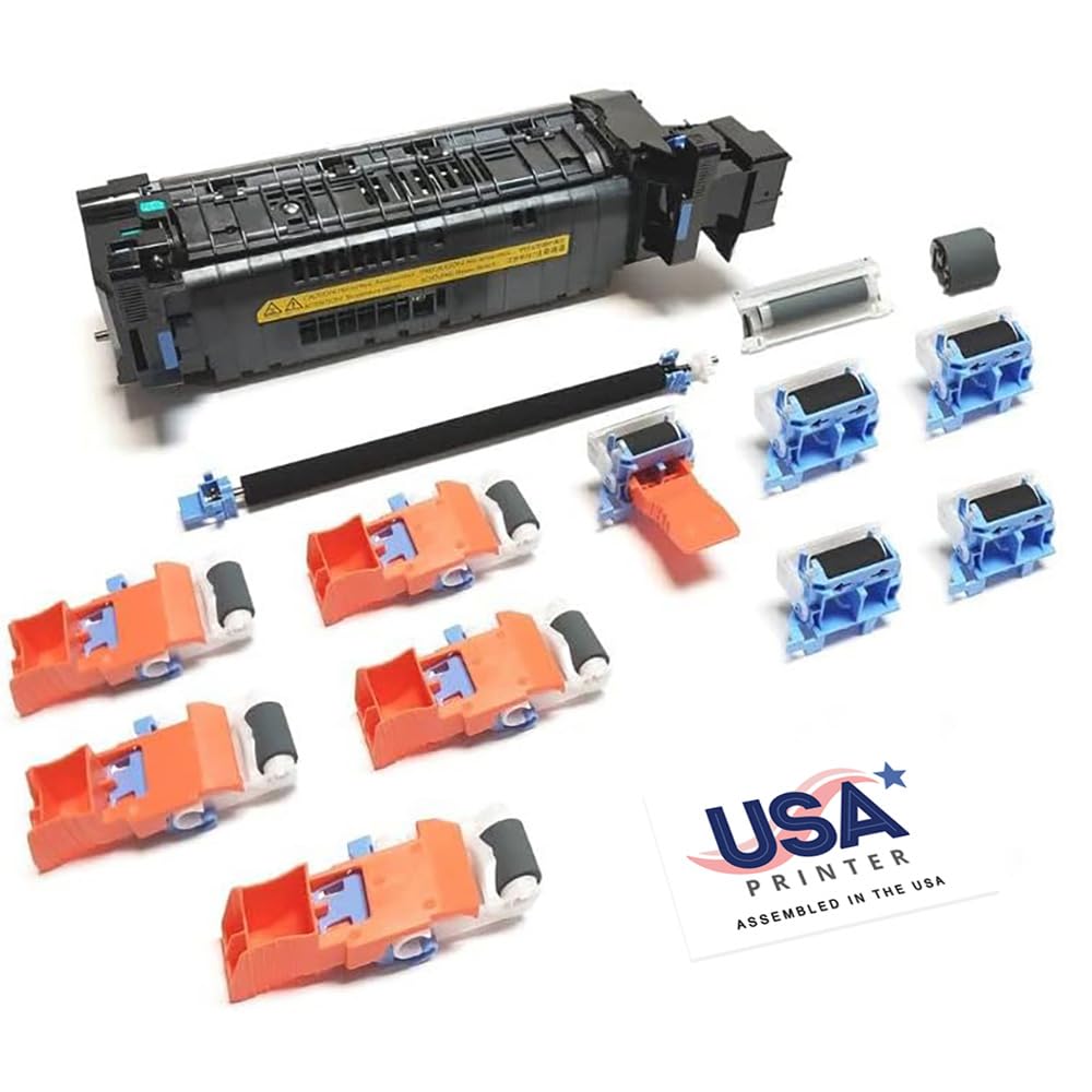 USA Printer J8J87A-DMKv2-USA (L0H24-67901) DLX Maintenance Kit for HP Laserjet M607 M608 M609 M631 M632 M633 with RM2-1256 Fuser, Transfer Roller, Tray 1 J8J70-67903 & 5 Sets J8J70-67904 (Tray 2-6)
