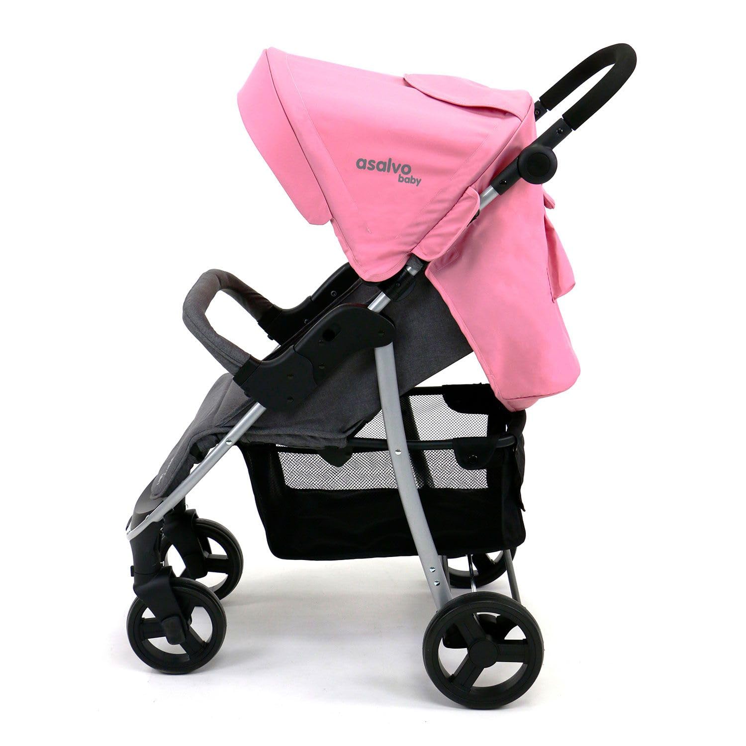 Paris, passeggino reclinabile e compatto, per bambini fino a 24 kg, capotasto SPF50+, imbracatura a 5 punti, manubrio regolabile, pieghevole facile, rosa