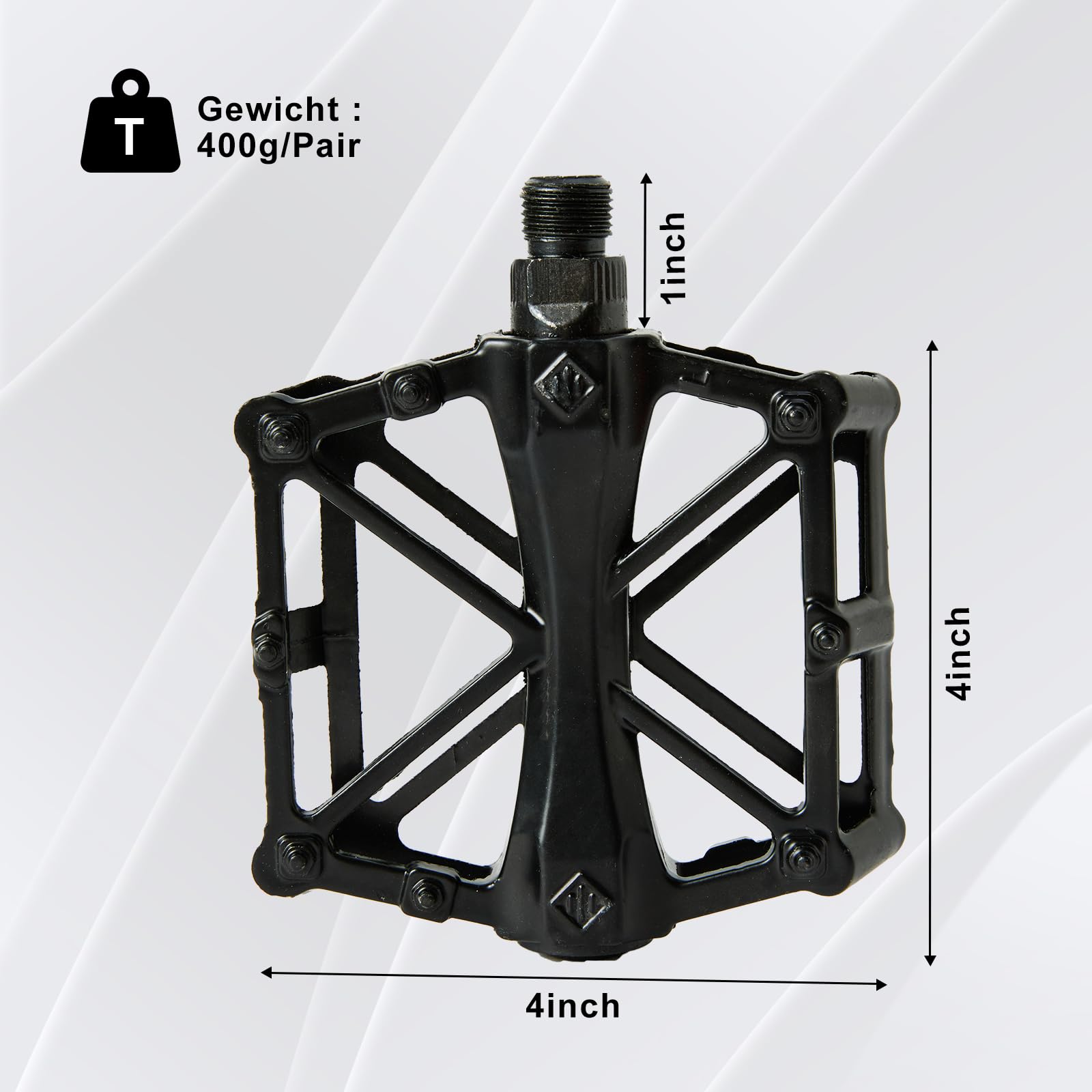 Pedali Per Bici Universali 9/16", In Lega Di Alluminio, Antiscivolo, Neri: Perfetti Per MTB E Bici Da Città - 5
