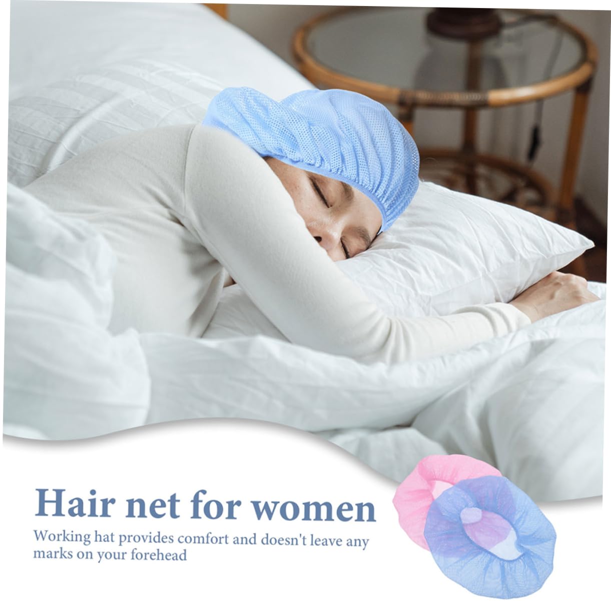 Healeved 60piezas Gorro De Trabajo Malla para Chef De Sombreros De Sueño para Mujeres para Cocinas Protección Cabello y Comodidad Calientes