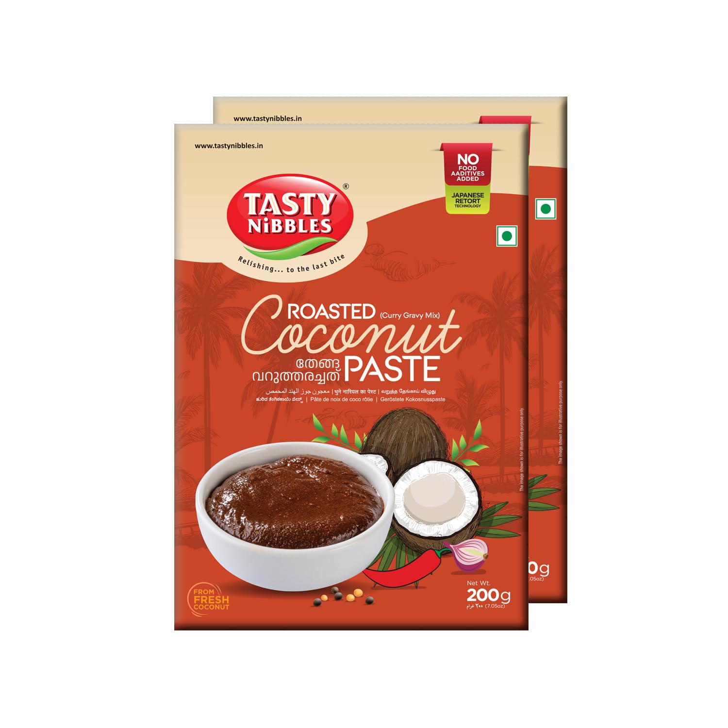 Tasty Nibbles Ready to Eat Roasted Coconut Paste 200g | Varutharacha Thenga Kerala Style | Open Heat & Eat | No Food Additives Added | Japanese Retort Technology [Pack of 2]-picture-17