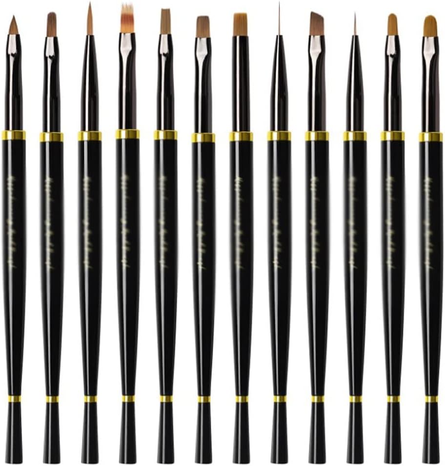 Art Pattern Painting Nails Pen Carving Brush Acrylic Brushes Gel Extension Builder Coating Drawing Pencil DIY,