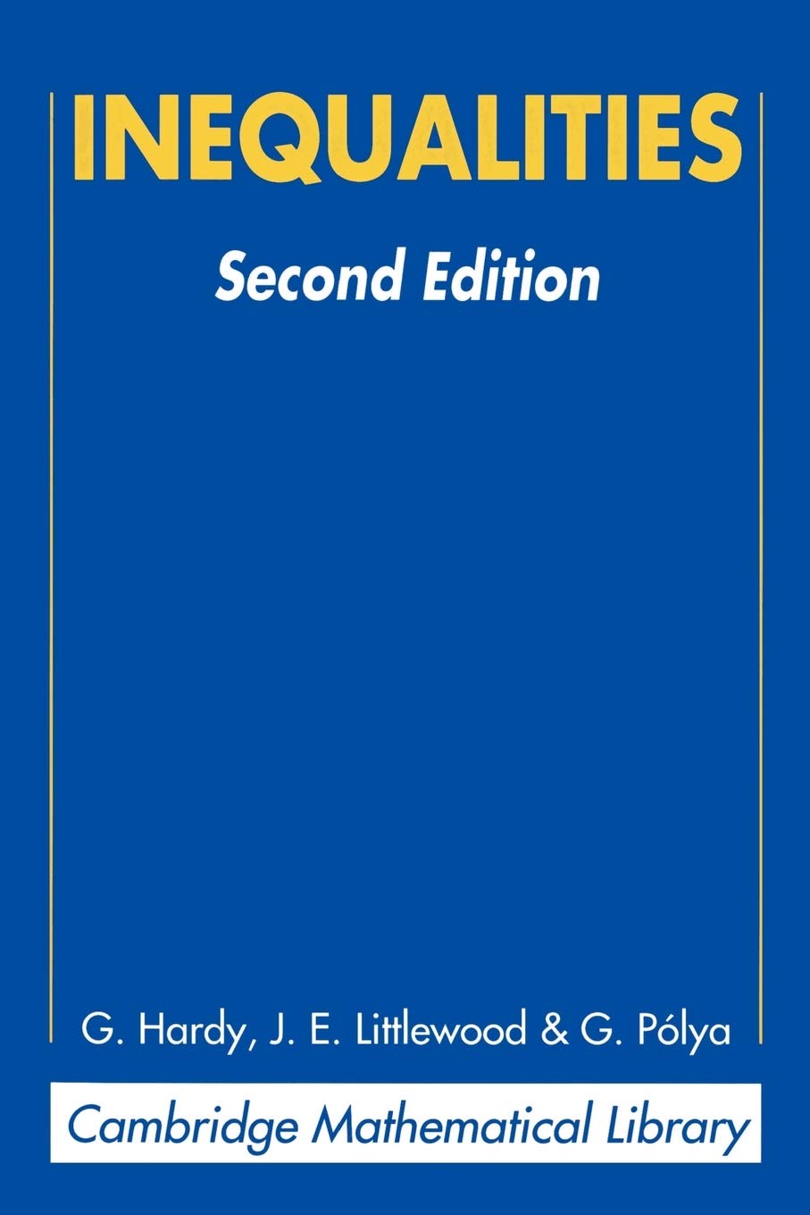 Inequalities Hardy Littlewood Pólya Paperback Cambridge University Press