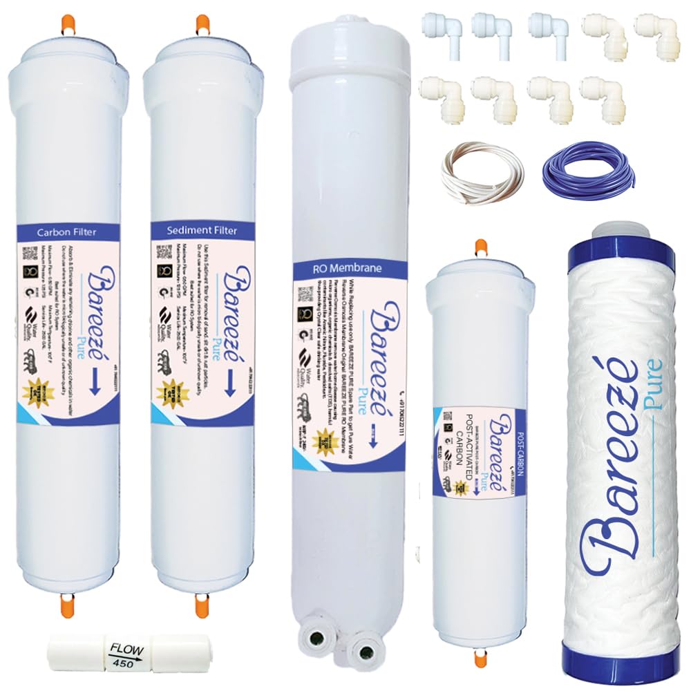 Bareeze Pure Service Filter Kit Compatible with Aquaguard Reviva RO Water Purifier-image-42