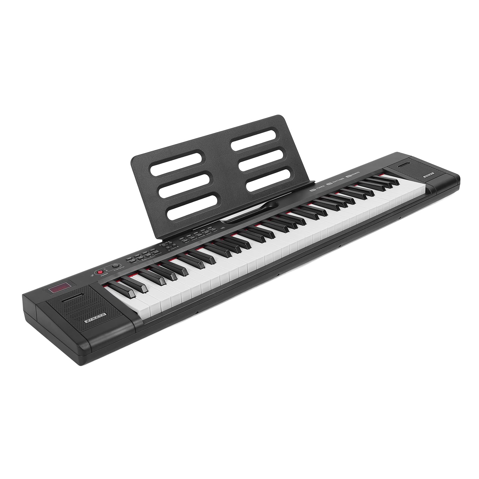 Tastiera Elettrica a 61 Tasti Toni e Ritmi Ricchi Tastiera Musicale Digitale Illuminazione Portatile Tastiera Elettronica Piano per Principianti (Spina europea)