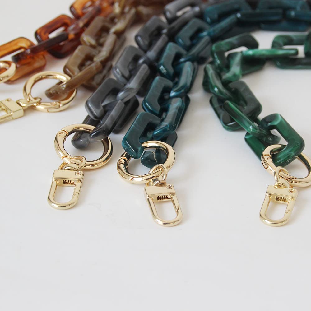 SERVEL Catena Accessorio Per Borsa Donna - Tracolla In Resina E Lega, Colori Nero Bianco Verde, Regolabile E Staccabile