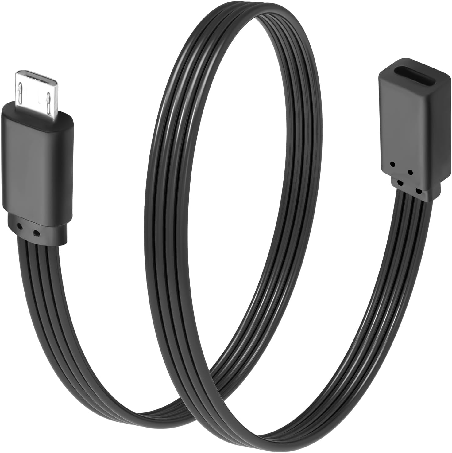 Ultra-Flexible Micro USB to Type-C Short Cable,Micro 5-Pin Female to USB-C Male Adapter Cable for Charging and Data Sync with Micro USB Devices for MP3 Players,Phone,Power Bank-20CM