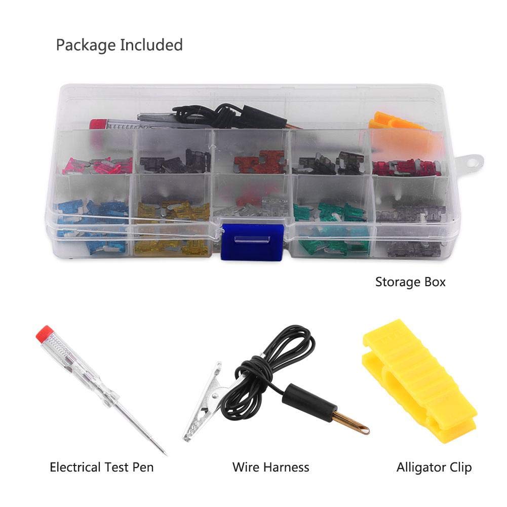 AUKENIEN Fusibili Auto Assortiti Kit 40 Valori Medio Mini Basso Profilo Micro Micro2 2A 3A 5A 7,5A 10A 15A 20A 25A 30A 35A 40A per Auto Camper Moto