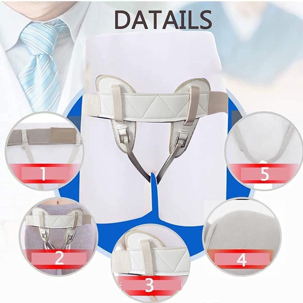 Cinturón para Hernia - Braguero de Soporte para Hernia para Hernia inguinal Simple o Doble o Deportiva - Cinturón de Soporte para Hernia inguinal - Dos Almohadillas de compresión extraíbles