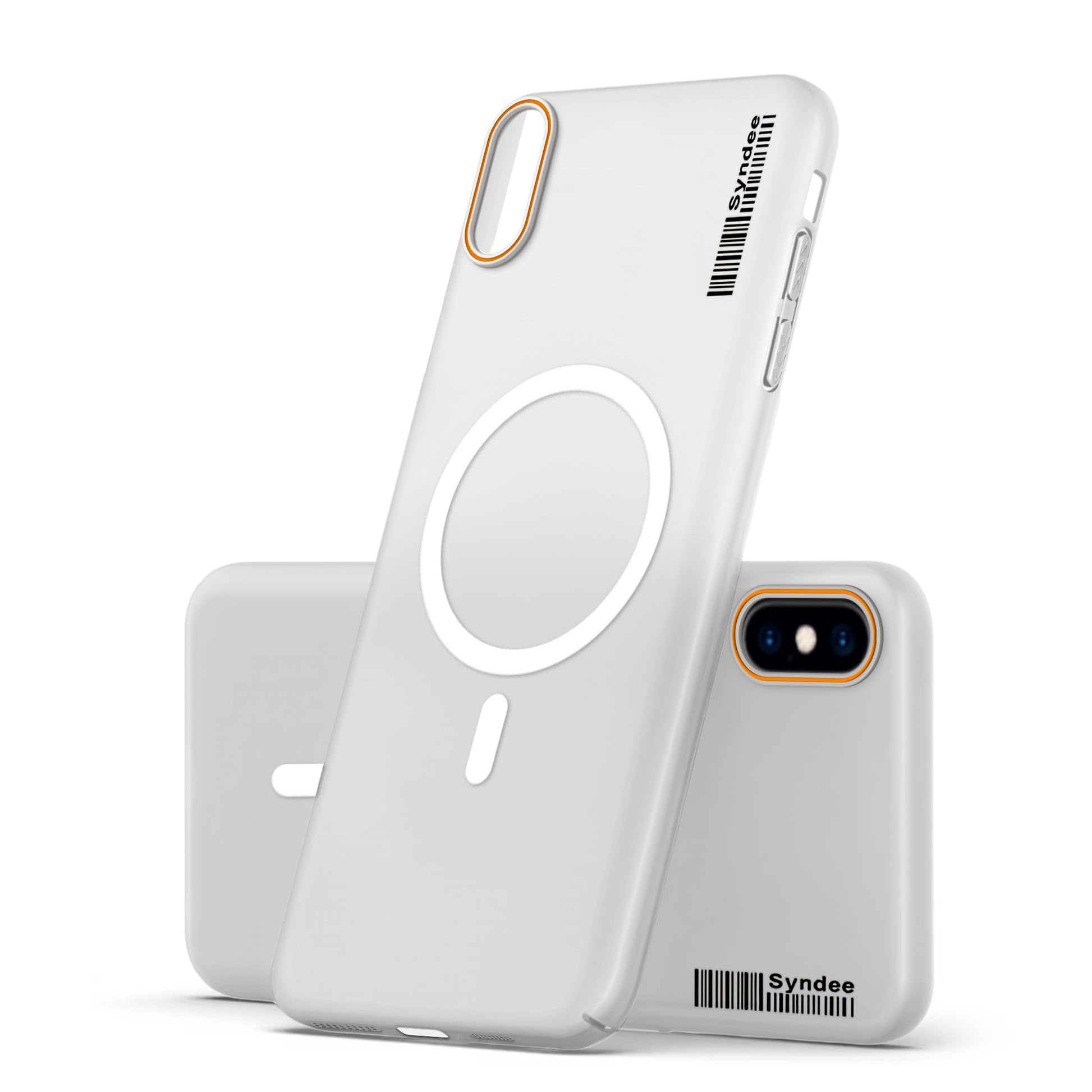 DL3 Mobilak Case Back Cover for iPhone X/iphone XS, Sleek Frosted Translucent Back Only Compatible with Wireless Magnetic Accessories | Anti-Scratch Shockproof Phone Case